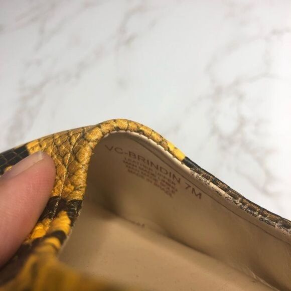 Vince Camuto Leather Brindin ballet flats Snakeskin Size 7 - Picture 5 of 7